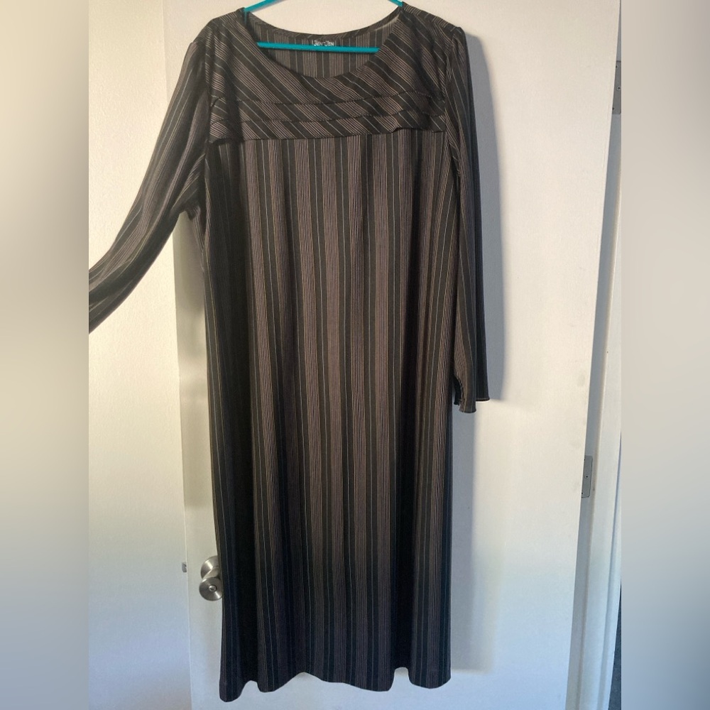 Black Striped Maxi Dress